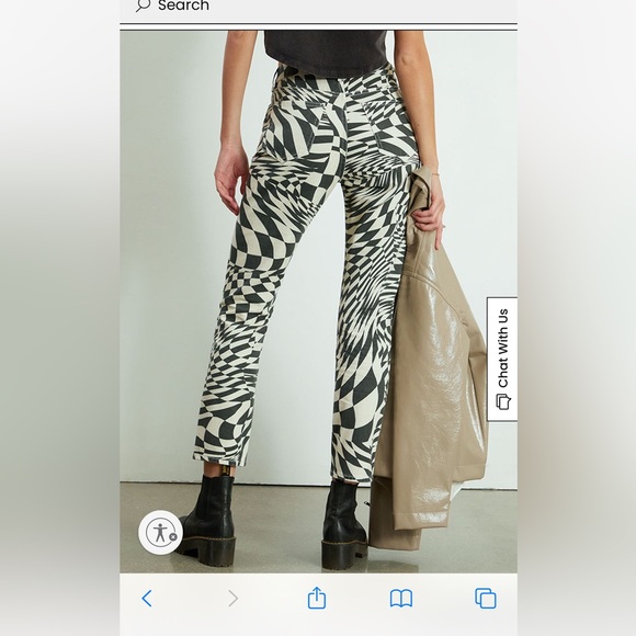 Pacsun black and white pattern mom jeans - Picture 3 of 7